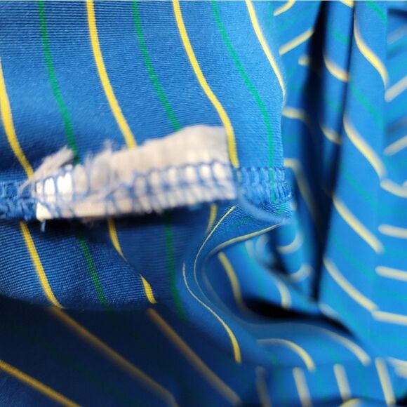 Peter Millar Summer Comfort Mens Golf Polo Shirt Size M Blue Striped - Picture 10 of 10